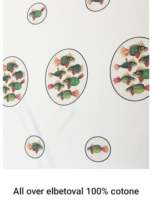 Tessuto stampa pesci cotone Laboratorio Capri | BETOVALBIANCO